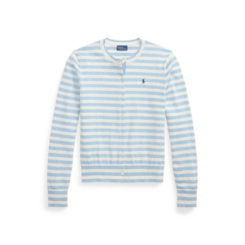 Polo Ralph Lauren Striped Cotton Blend Crewneck Cardigan image number 2